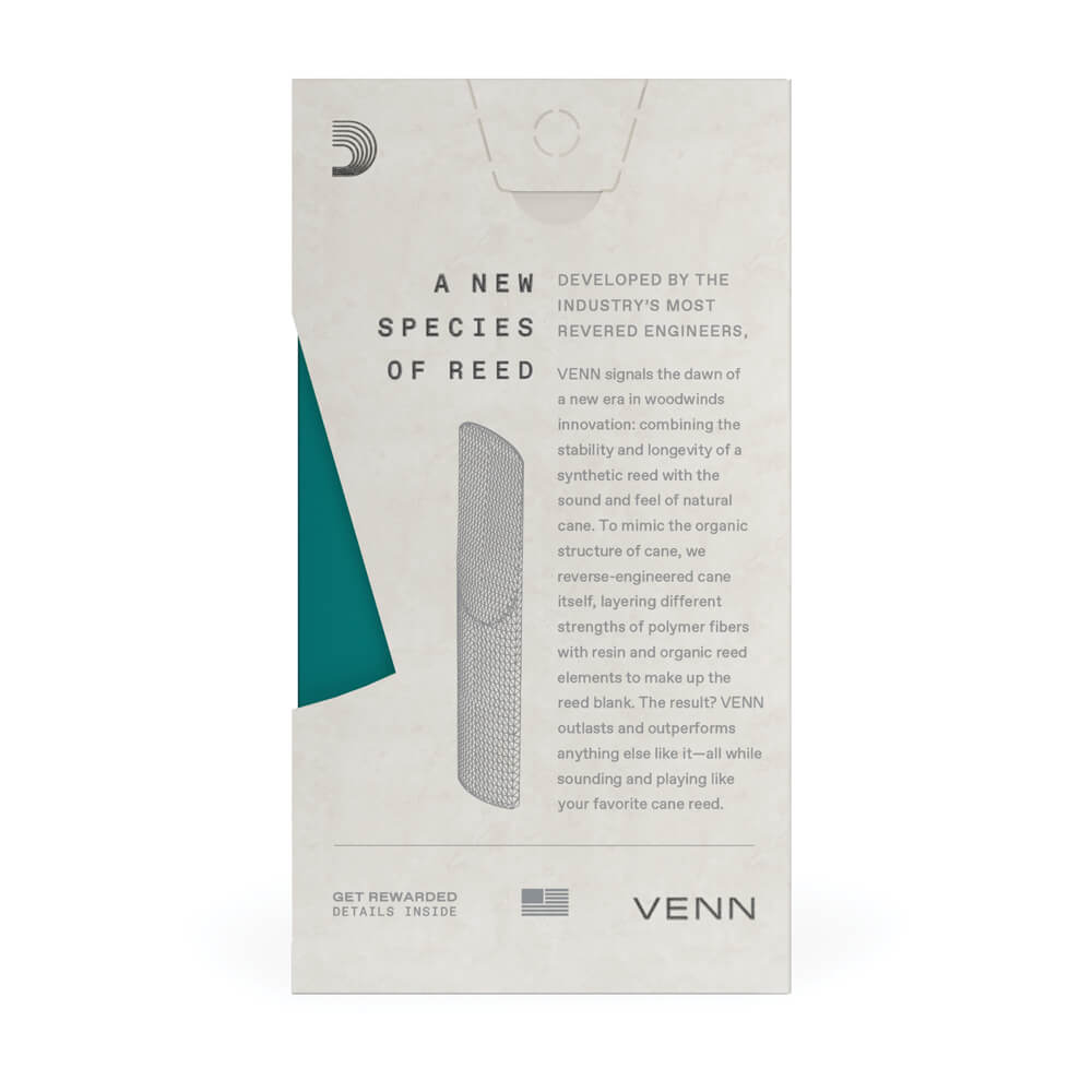 D'Addario VENN Advanced Synthetic Reed - Bb Clarinet