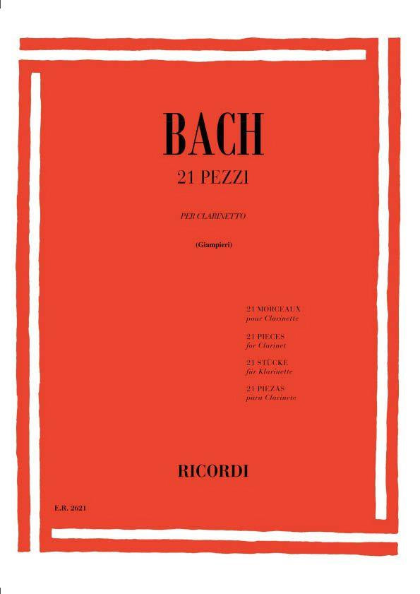 Joahnn Sebastian Bach - 21 pieces for Clarinet