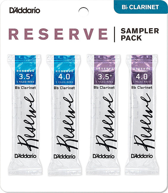 Bb Clarinet D'addario Reed Sampler Pack of 4
