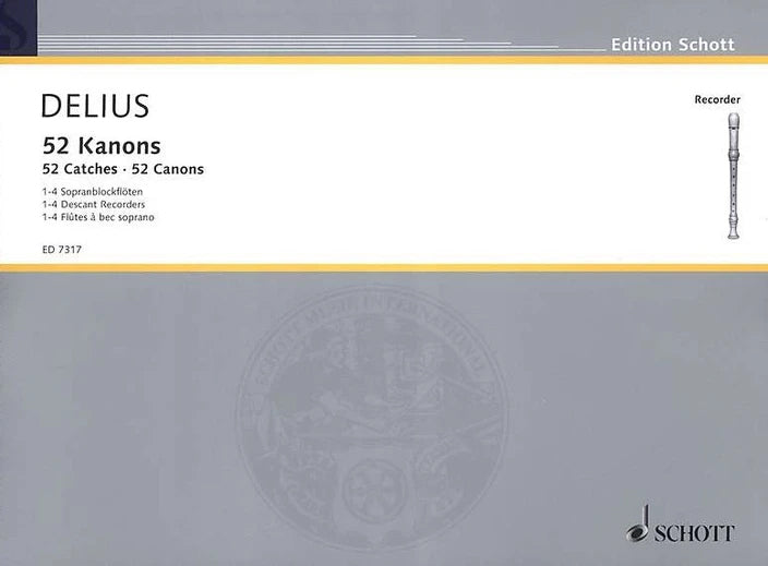 DELIUS - 52 Kanons for recorder