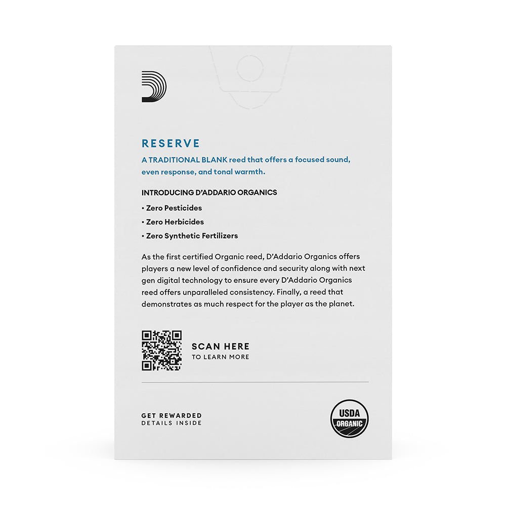 D’Addario Organic Reserve Bb Clarinet Reeds